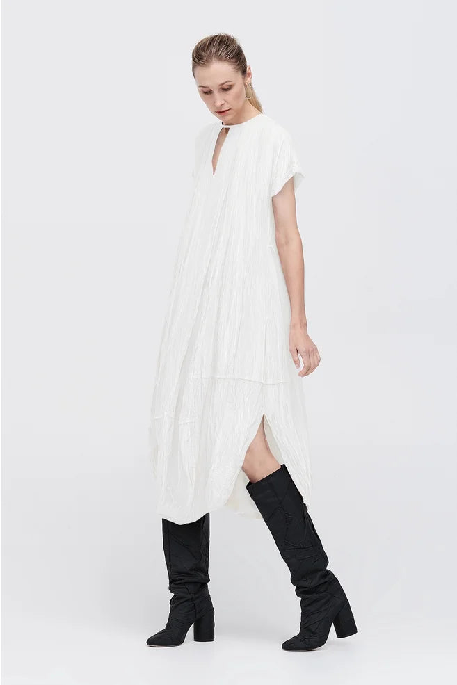 Washed Ozone Dress (Ivory)