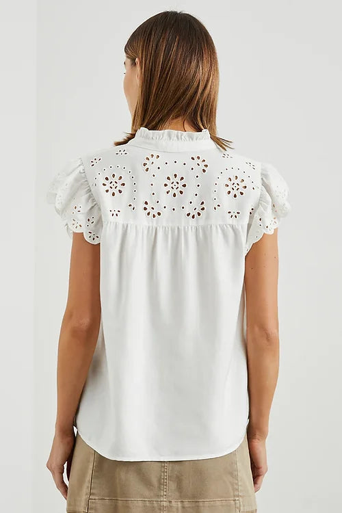 MARLENE BUTTON DOWN (White Denim)