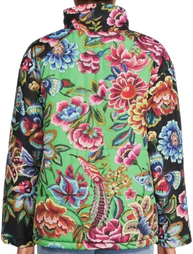 Pia Reversible Puffer Jacket (Antique Flower)