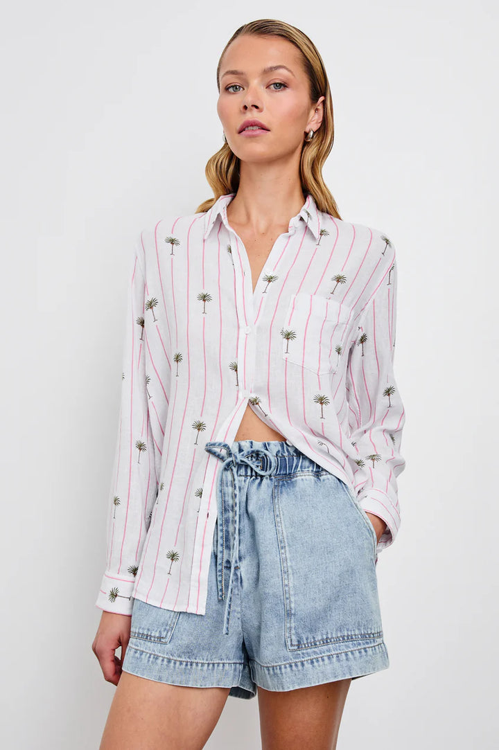 Charli Shirt (Palm Stripe)