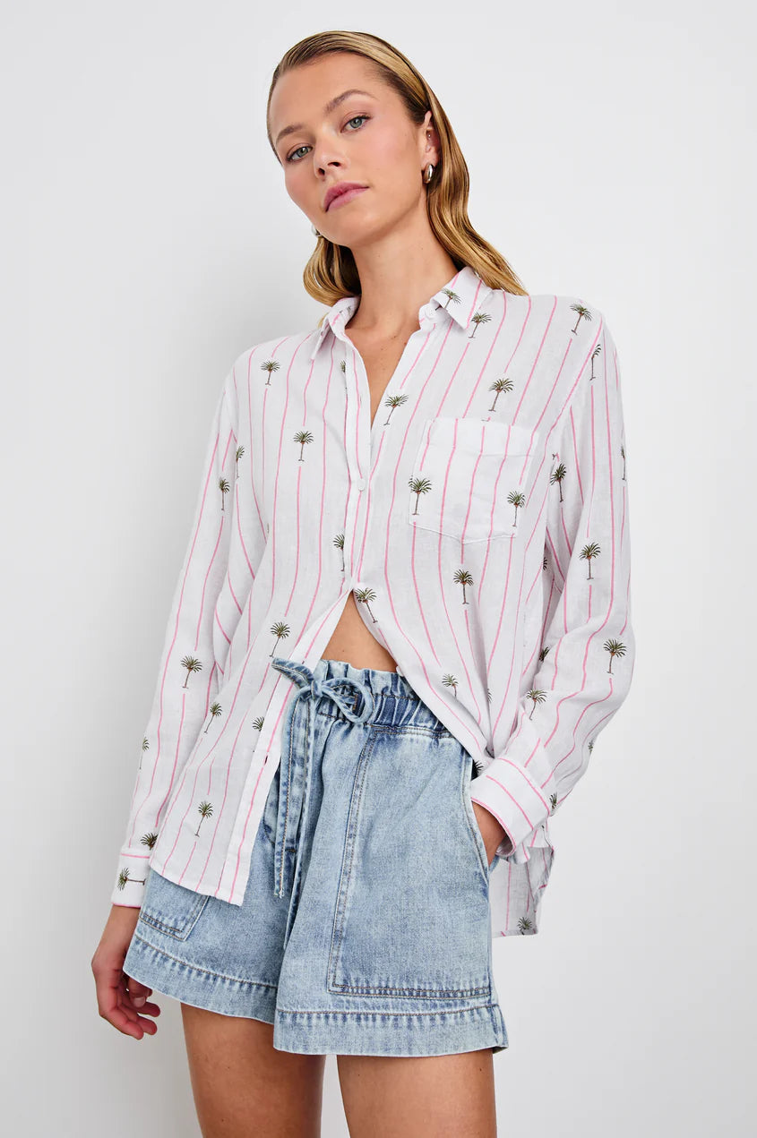 Charli Shirt (Palm Stripe)