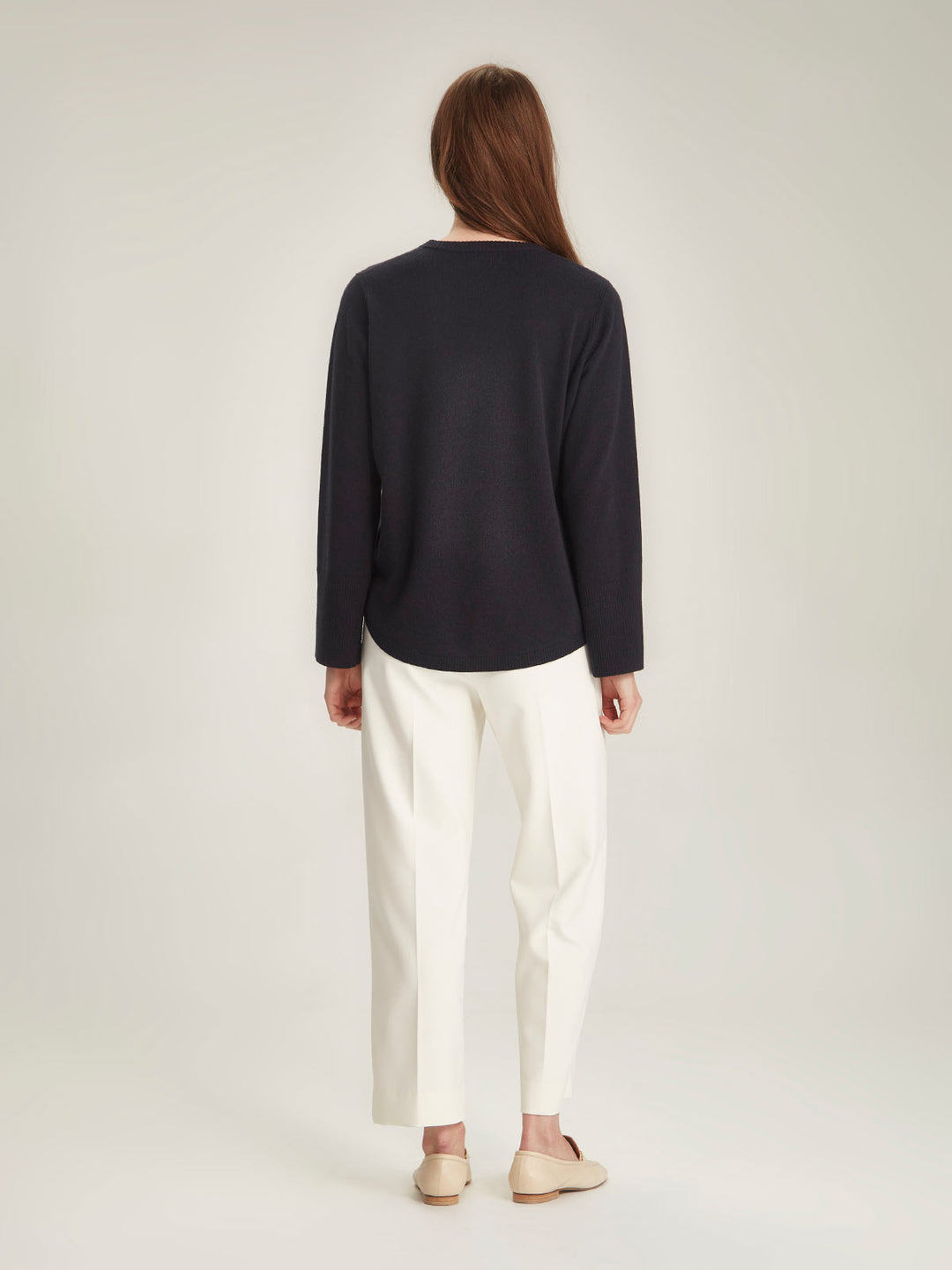 Piper Cashmere Sweater (Blackened Blue)