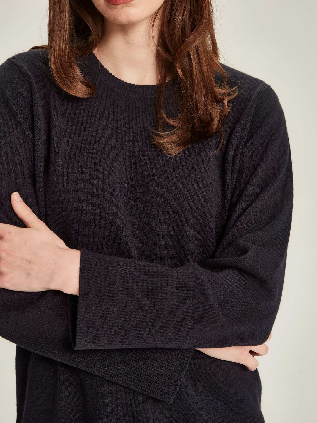 Piper Cashmere Sweater (Blackened Blue)