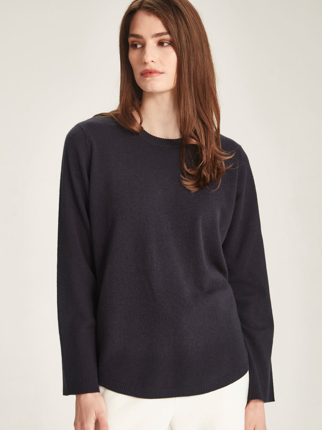 Piper Cashmere Sweater (Blackened Blue)