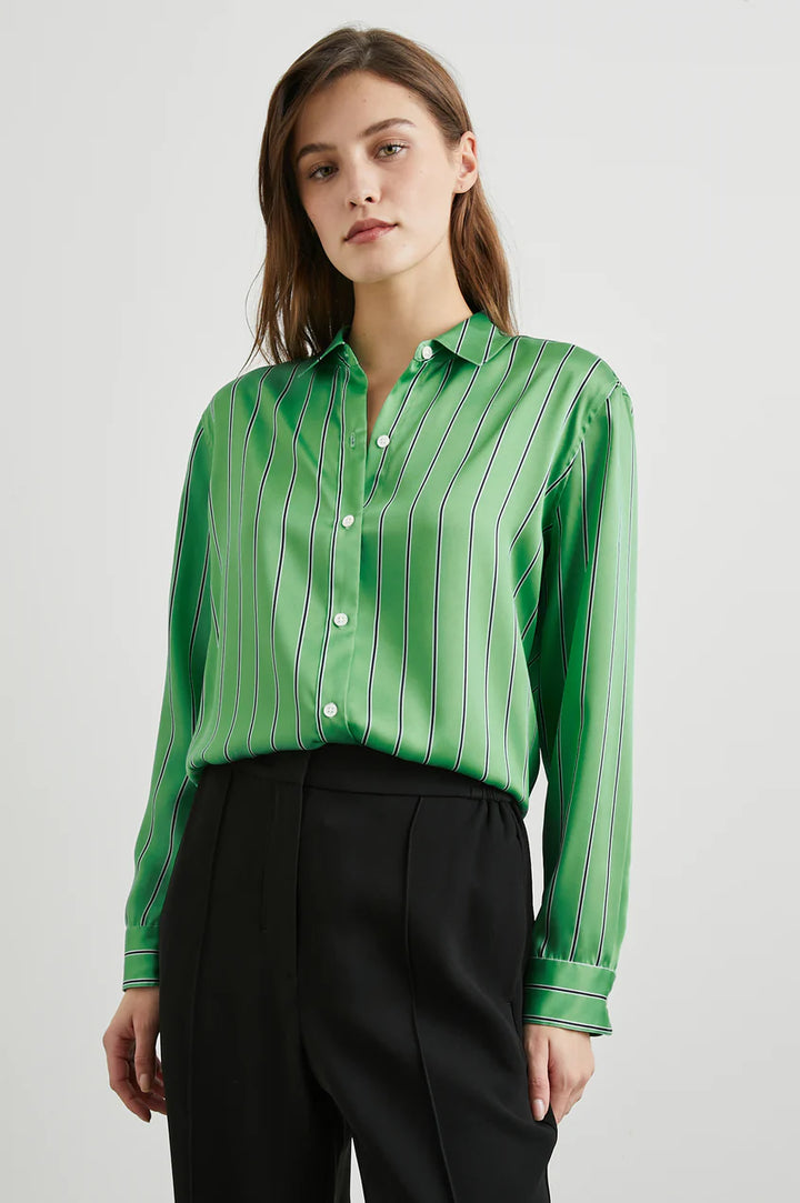 Elias Shirt (Basil Stripe)