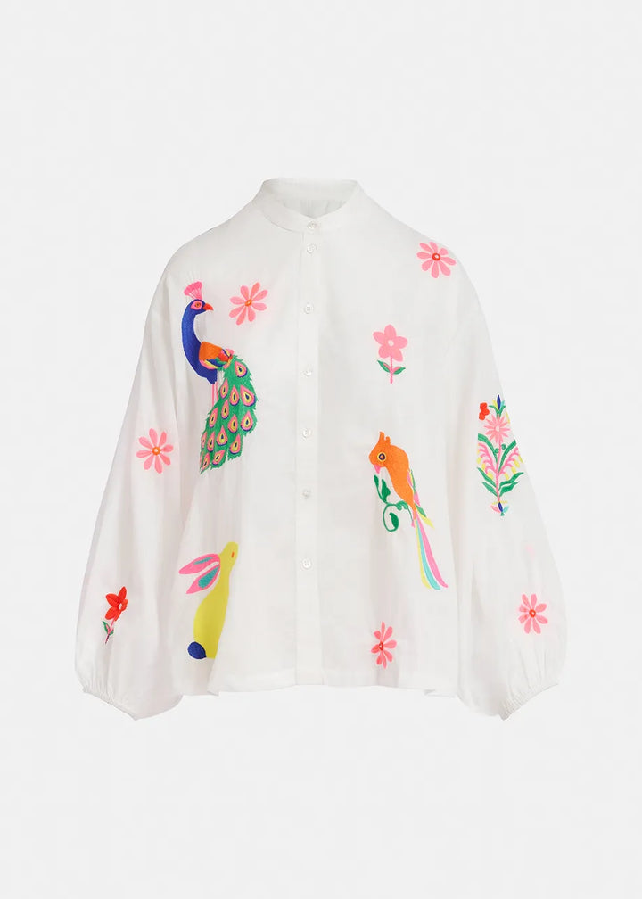 FELHI Embroidered Shirt (Off white)