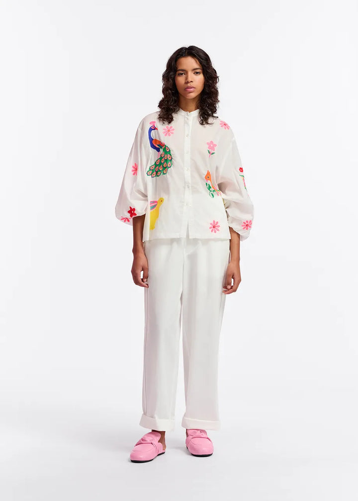 FELHI Embroidered Shirt (Off white)