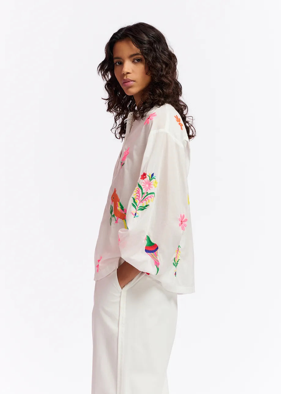 FELHI Embroidered Shirt (Off white)