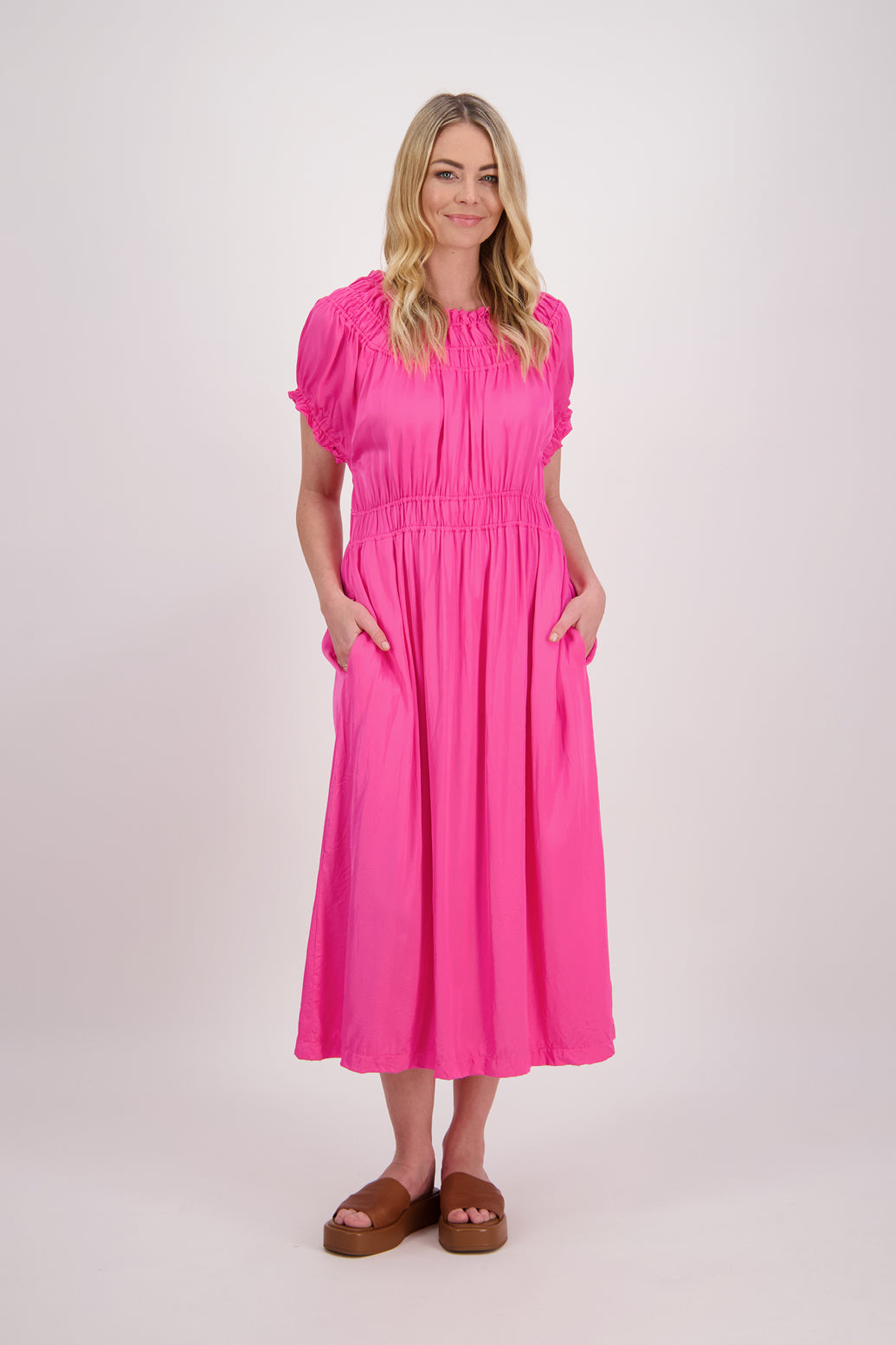 Pollyanna Dress (Fushia)